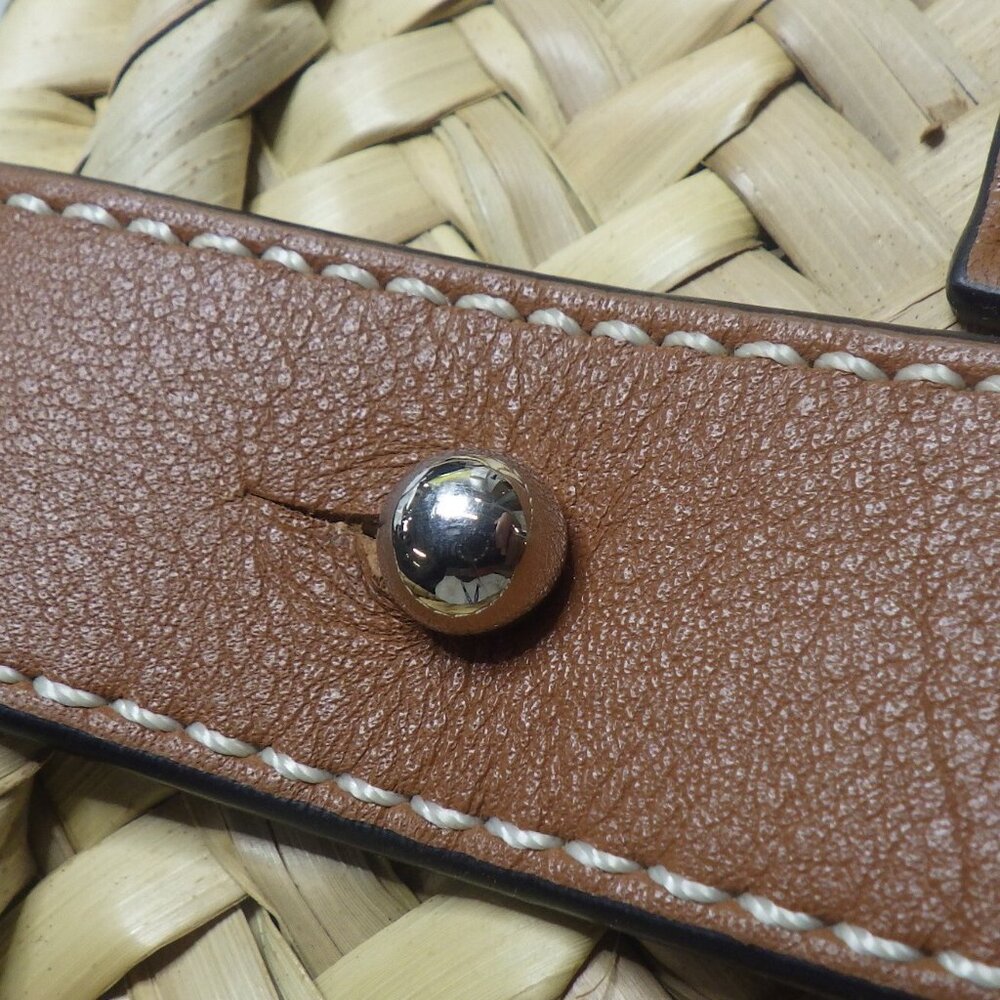 Sold!!!Loewe Small Basket bag in palm leaf and calfskin - Picture 8 of 10